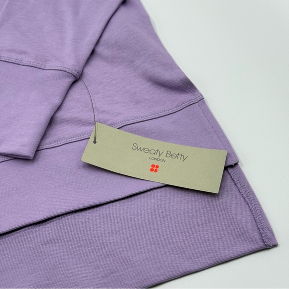Sweaty Betty Women’s After Class Longline Sweatshirt Purple Medium Organic NWT - Picture 5 of 15